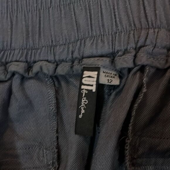 Stylish Gray Kut Tie-Waist Pants - Picture 2 of 5